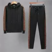 casual wear fendi tracksuit jogging zipper winter clothes fd20196801 black